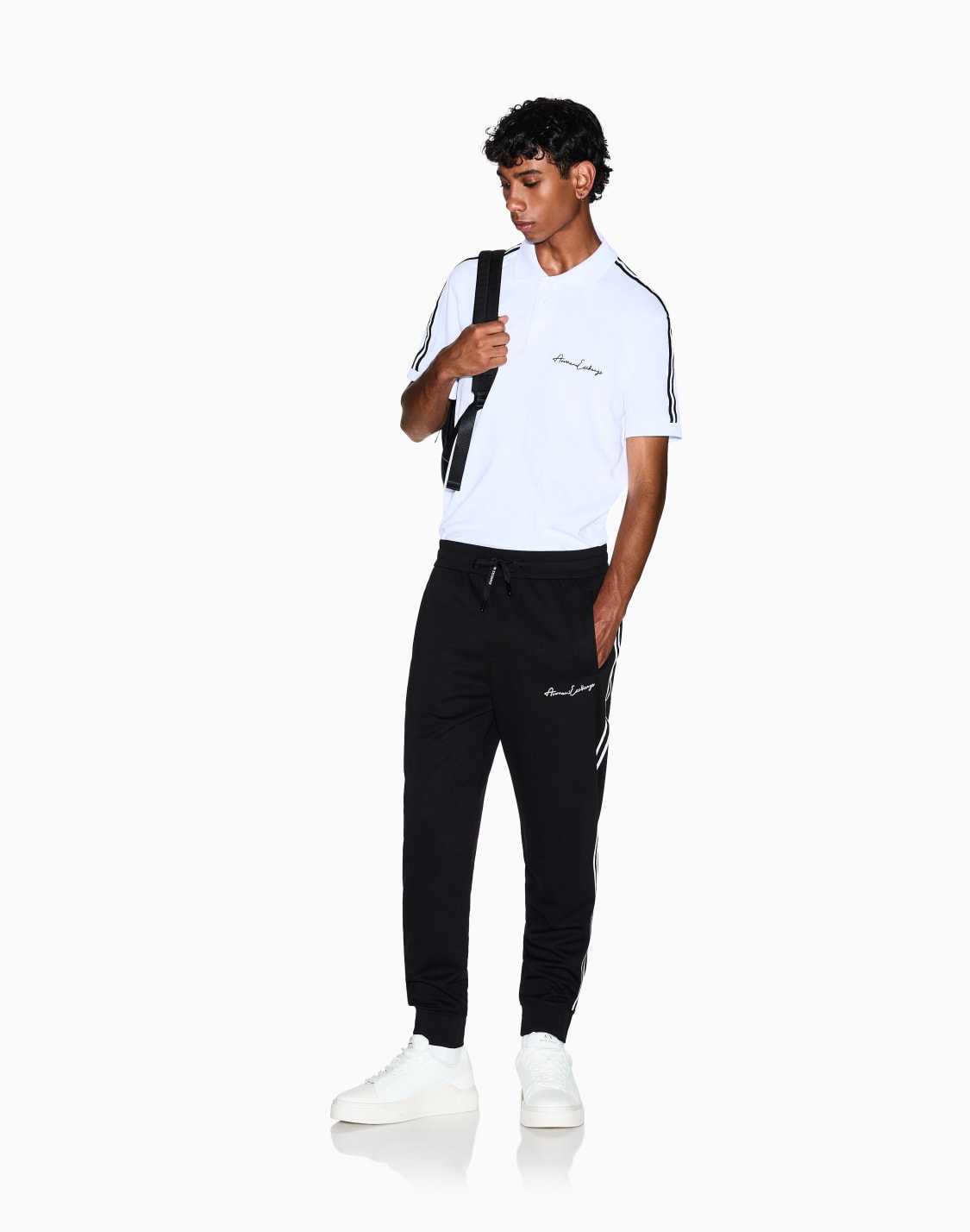Regular fit mercerised cotton polo