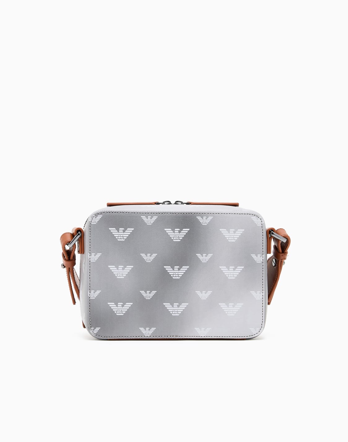 minitasche-aus-beschichtetem-canvas-mit-allover-adlerprint-grau--emporio-armani