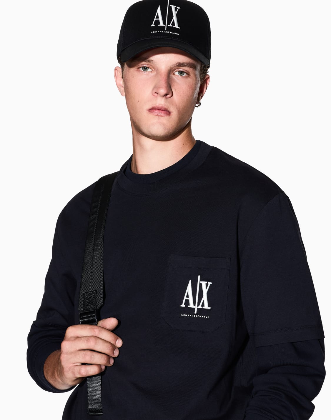 Backpack with embossed logo