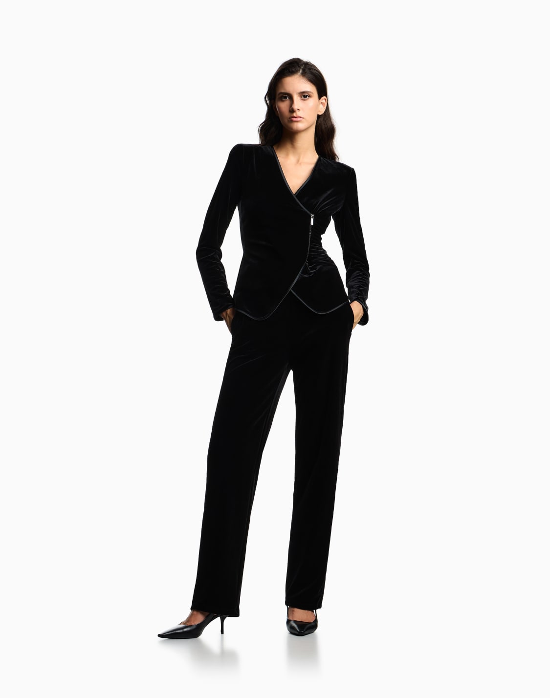 veste-fermeture-dcentre-en-jersey-de-chenille-noir--emporio-armani