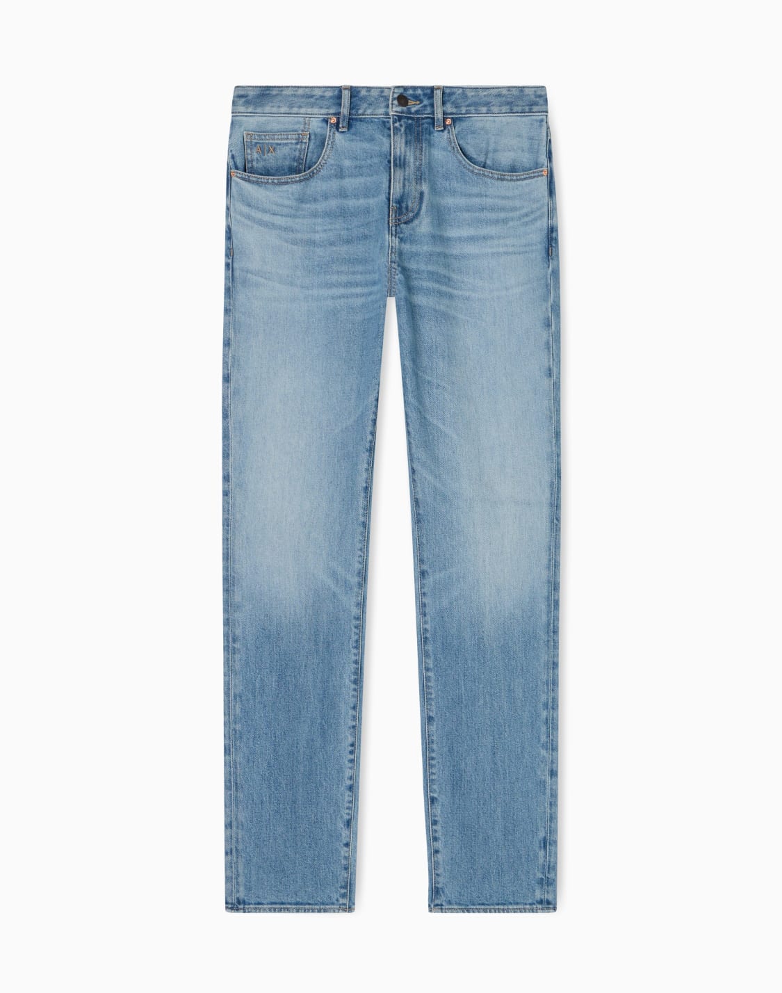 ライトブルウォッシュ-スリムフィット-デニムパンツ-ブル--armani-exchange