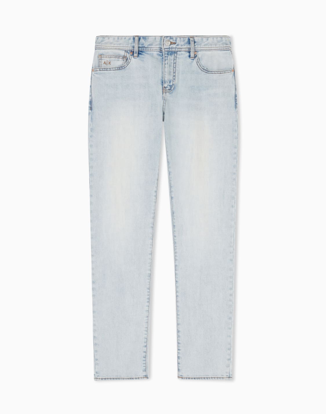 ポリコットン-スキニ-デニムパンツ-ブル--armani-exchange