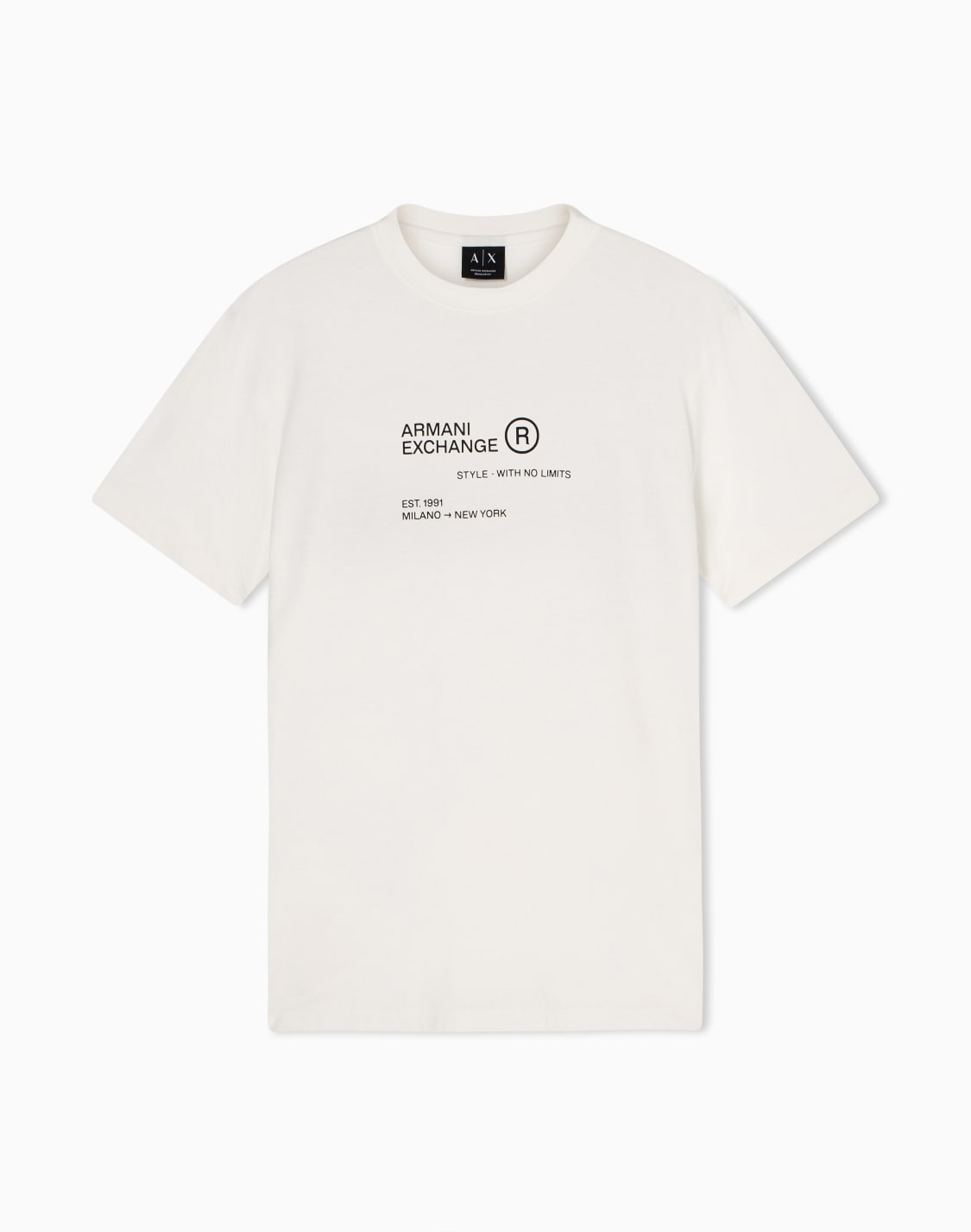 バックプリント-レギュラフィット-半袖クルネックtシャツ-ホワイト--armani-exchange