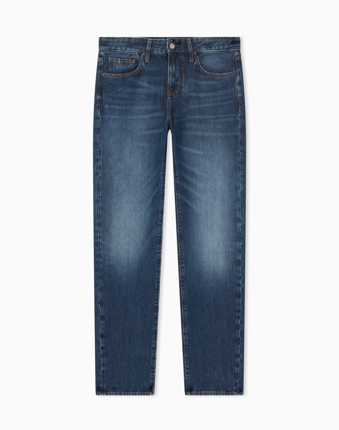 ストンウォッシュ-ストレトレッグ-デニムパンツ-ブル--armani-exchange