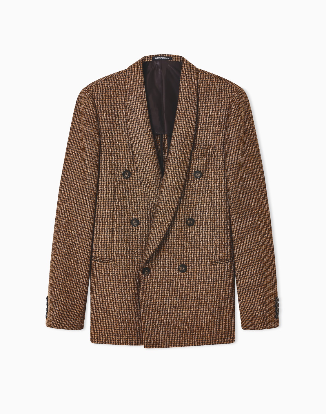 giacca-doppiopetto-in-tweed-di-lana-pied-de-poule-marrone--emporio-armani