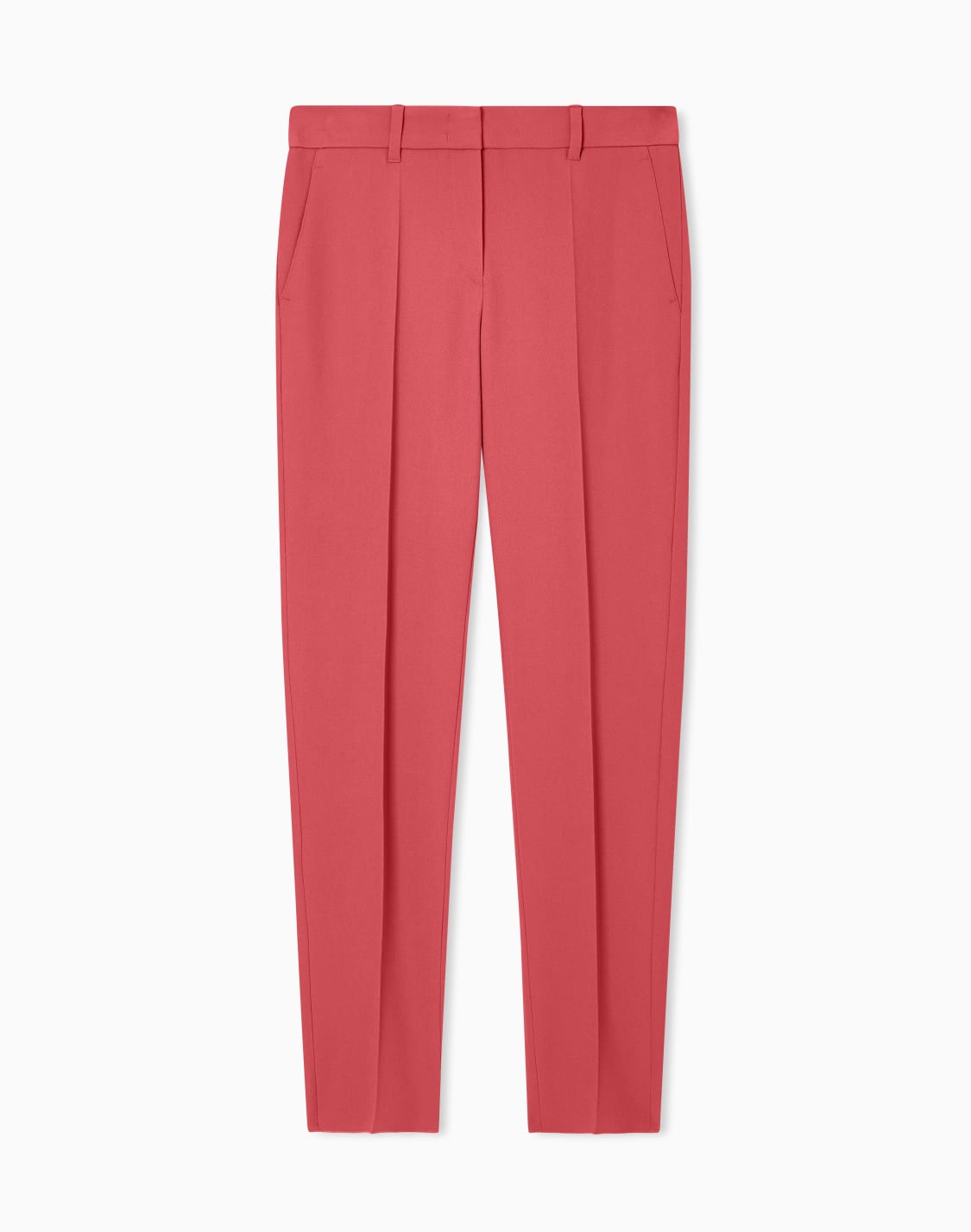 pantalon-avec-passants-en-crpe-cady-avec-nervures-rouge--emporio-armani