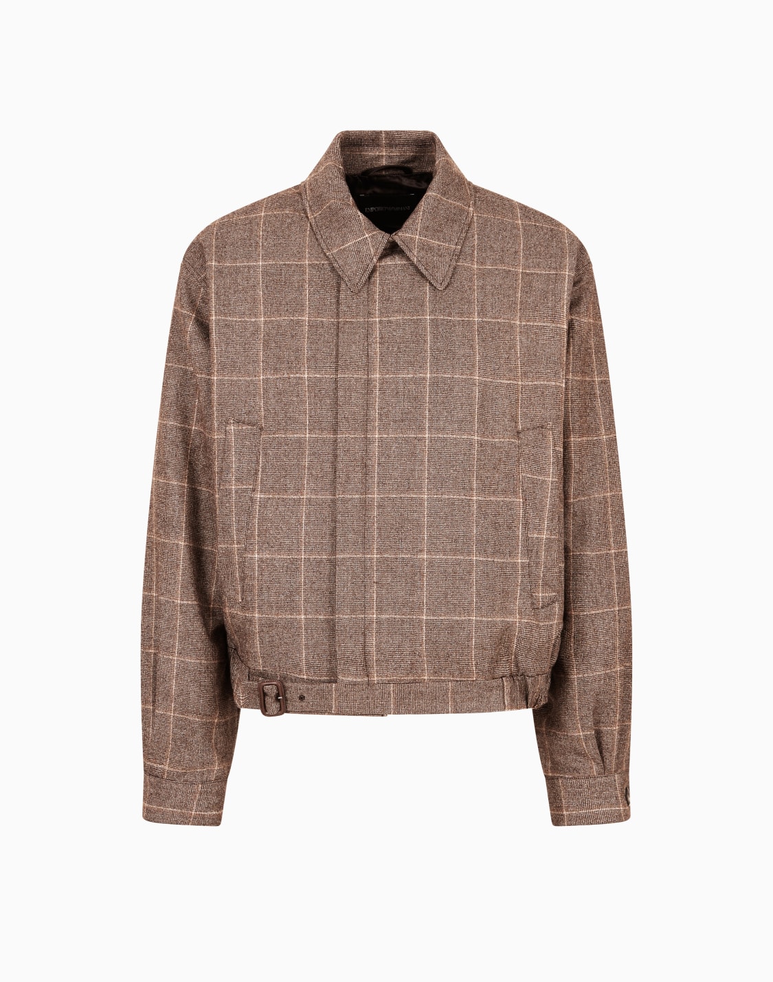 flannel-blouson-with-a-check-motif-brown--emporio-armani