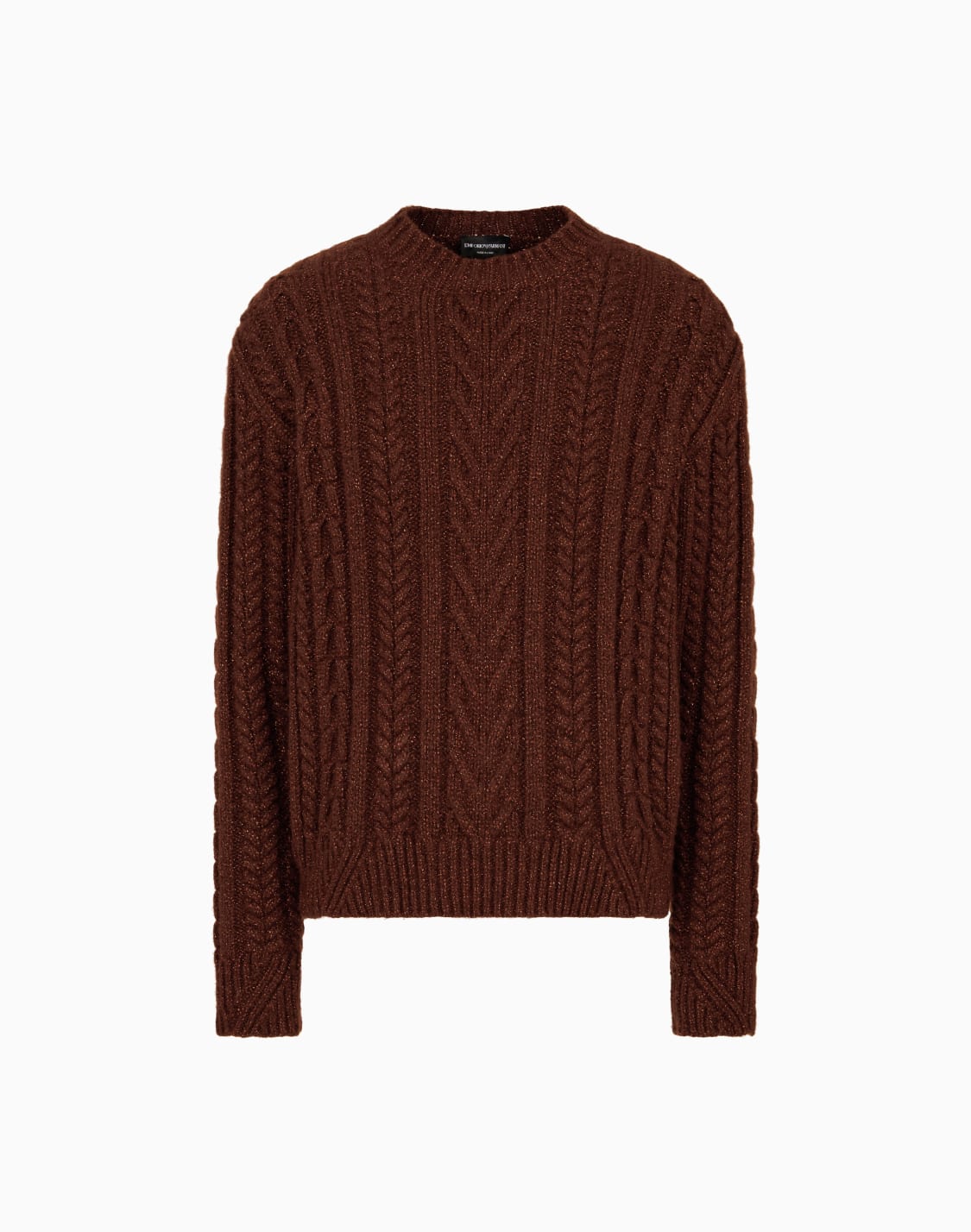 jersey-de-punto-trenzado-en-mezcla-de-lana-y-lrex-marrn--emporio-armani