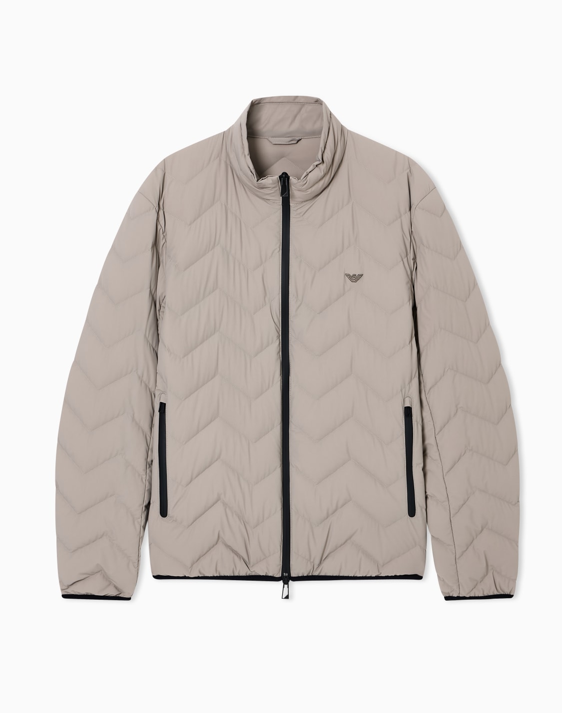 water-repellent-chevron-quilted-down-jacket-in-nylon-spandex-grey--emporio-armani