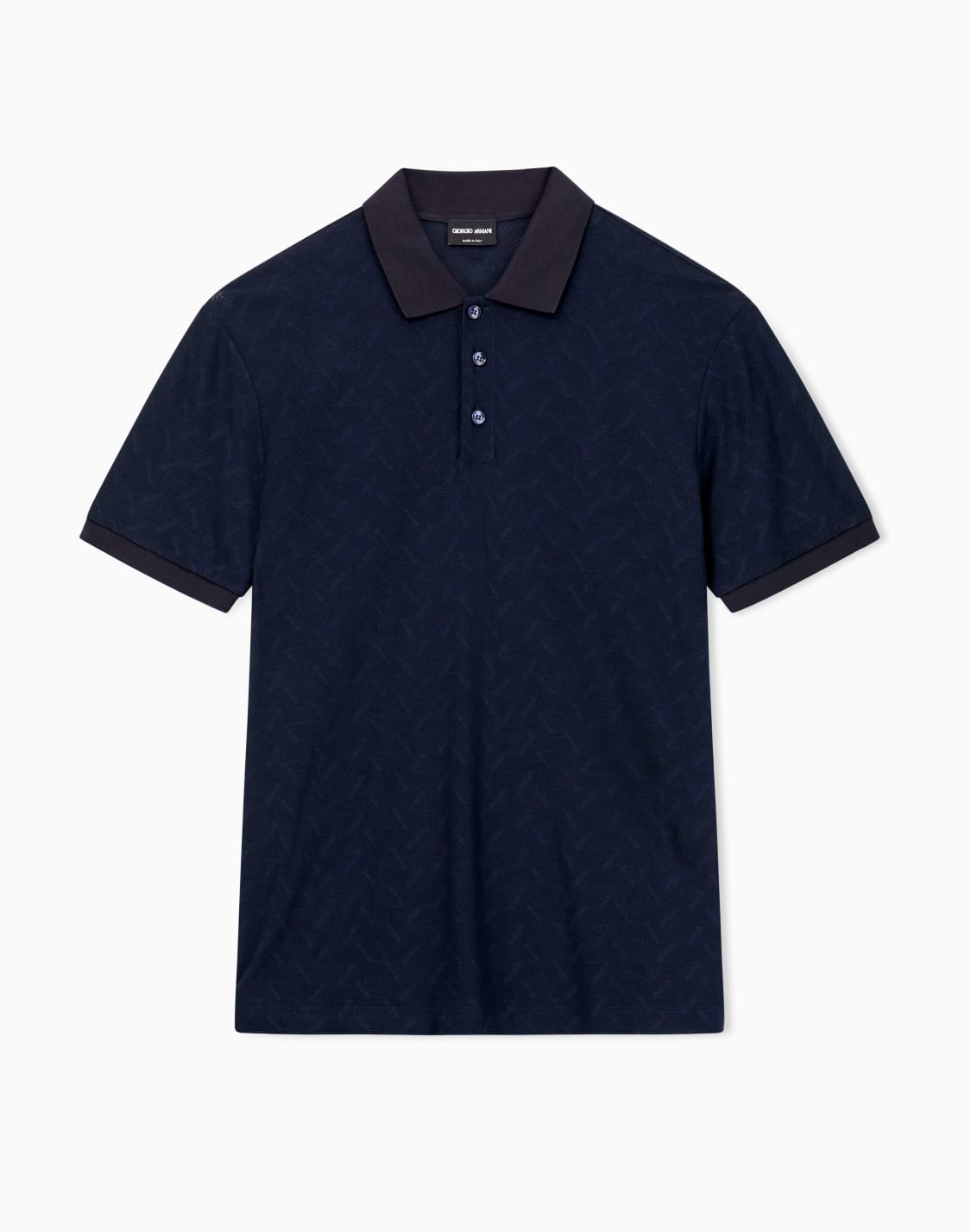 polo-en-tejido-jacquard-de-viscosa-asv-azul-marino--giorgio-armani