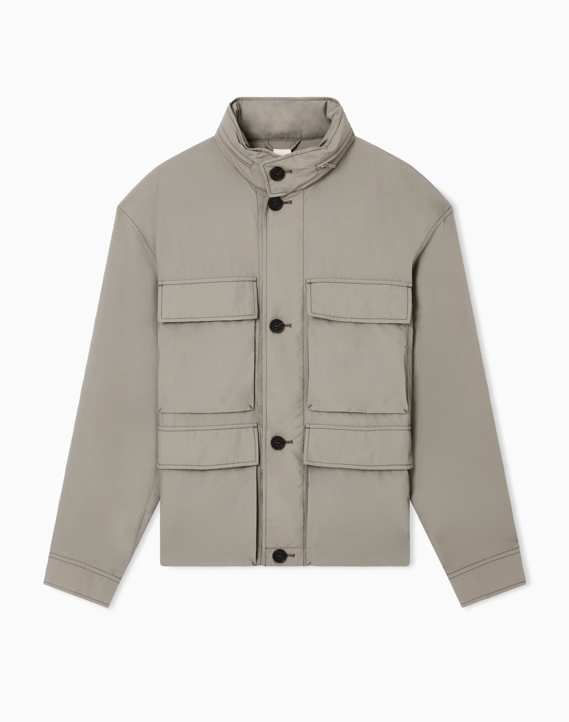 polyamide-and-silk-blouson-gris--emporio-armani