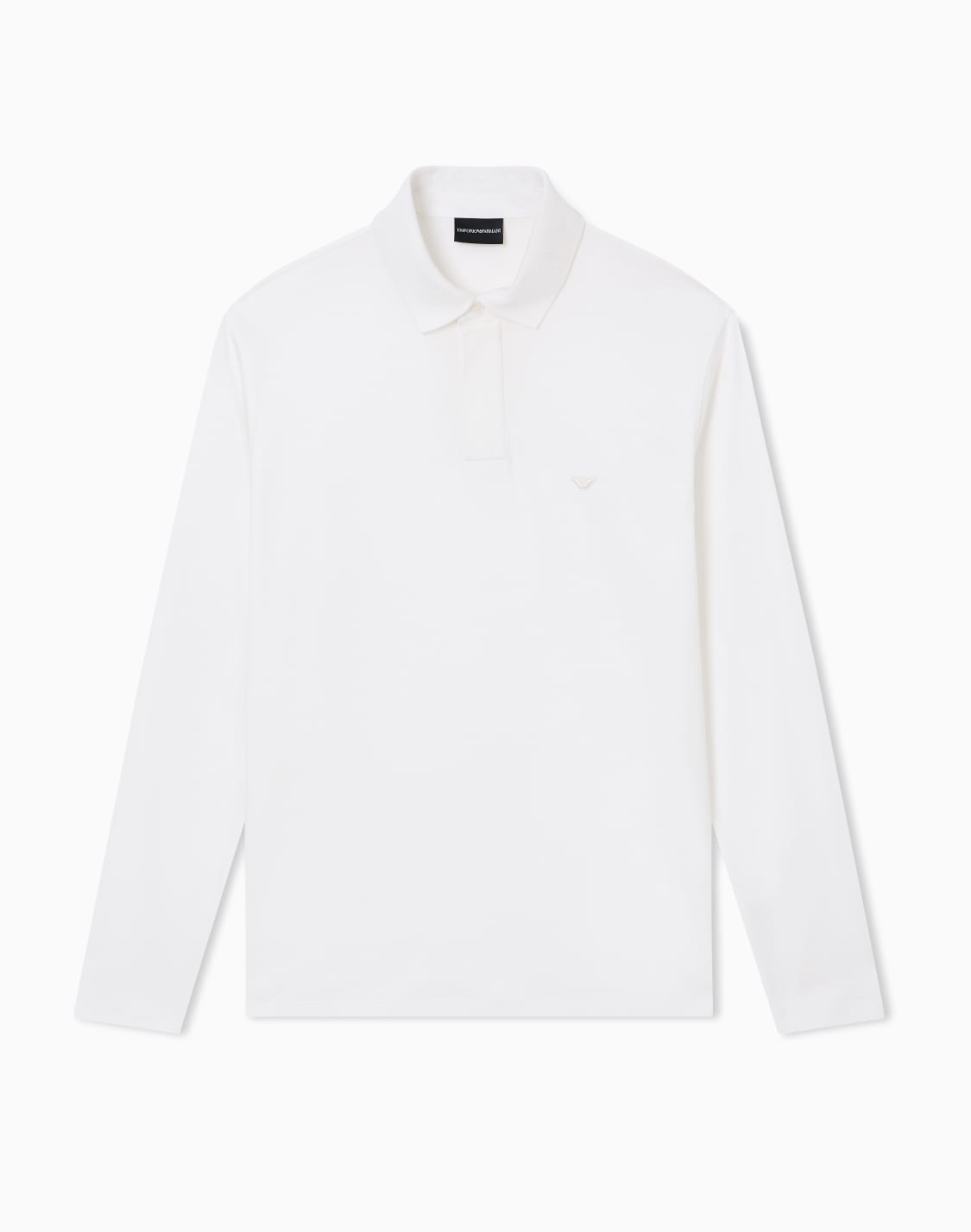 long-sleeved-polo-shirt-in-a-lyocell-blend-jersey-with-a-rounded-micro-eagle-white--emporio-armani
