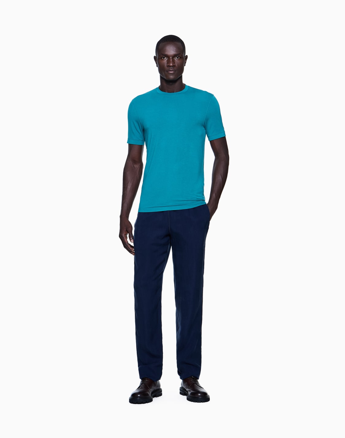 camiseta-de-punto-de-viscosa-elstico-con-cuello-redondo-y-manga-corta-verde--giorgio-armani
