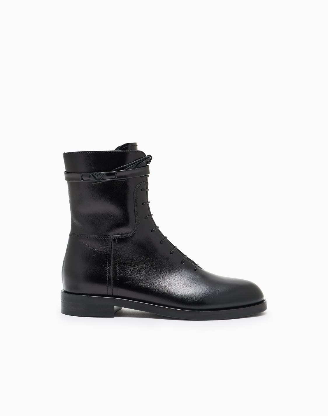 stivaletti-stringati-in-pelle-con-cinturino-logato-nero--emporio-armani