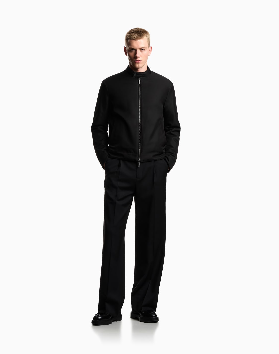 chaqueta-reversible-con-cremallera-de-tejido-jaspeado-negro--emporio-armani