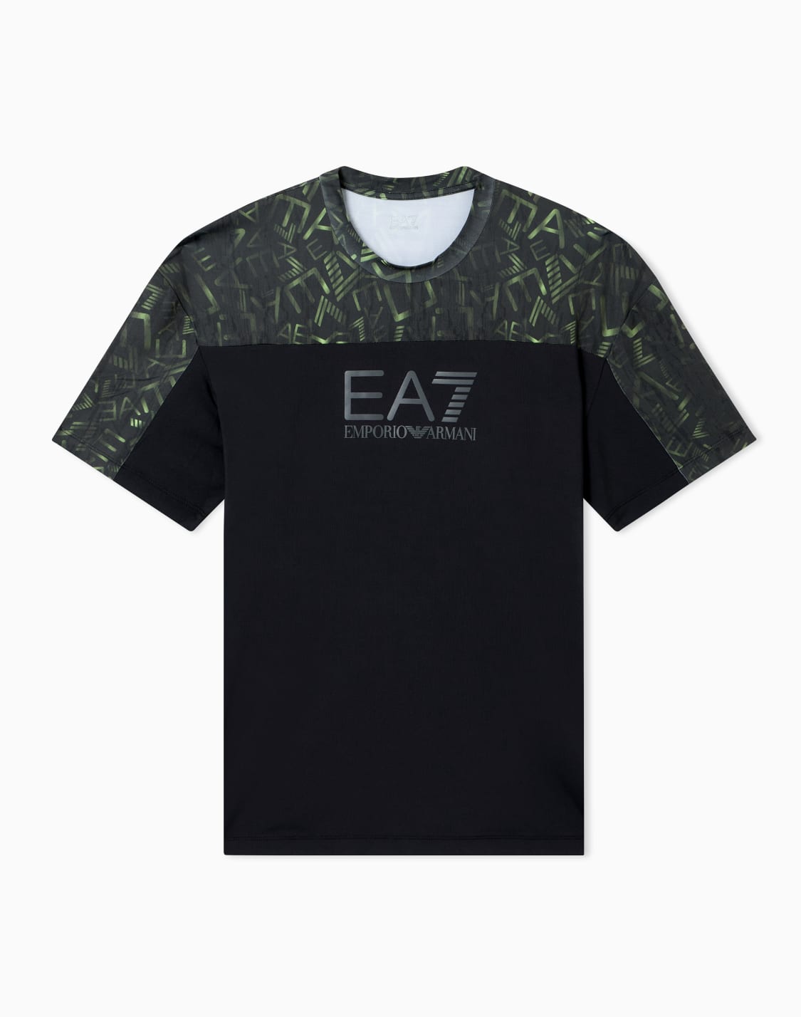 オンライン限定dynamic-athlete-プリントtシャツ-ventus7テクニカルファブリック-ブラック--ea7