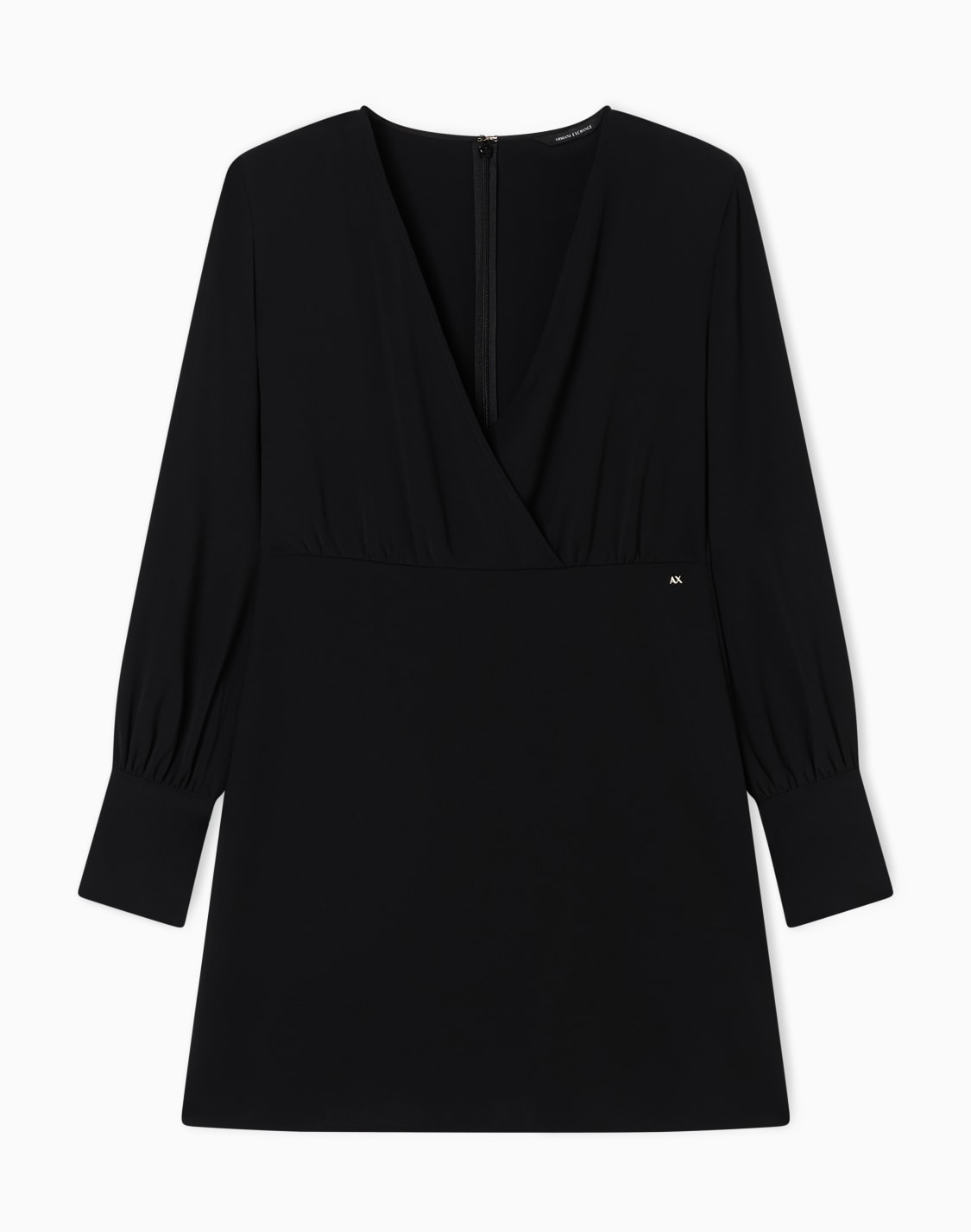 axメタリックロゴ-カシュクルドレス-ブラック--armani-exchange