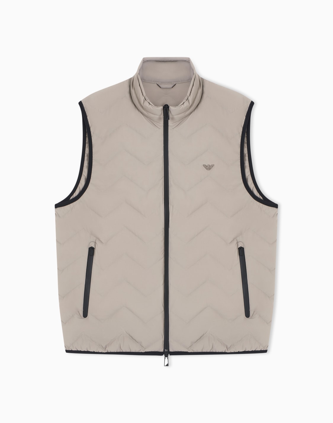 water-repellent-chevron-quilted-nylon-spandex-sleeveless-down-jacket-grey--emporio-armani