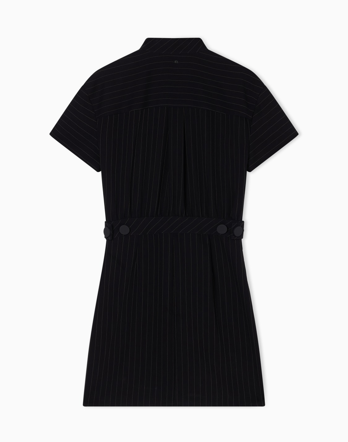 ピンストライプ-シャツドレス-ブラック--armani-exchange