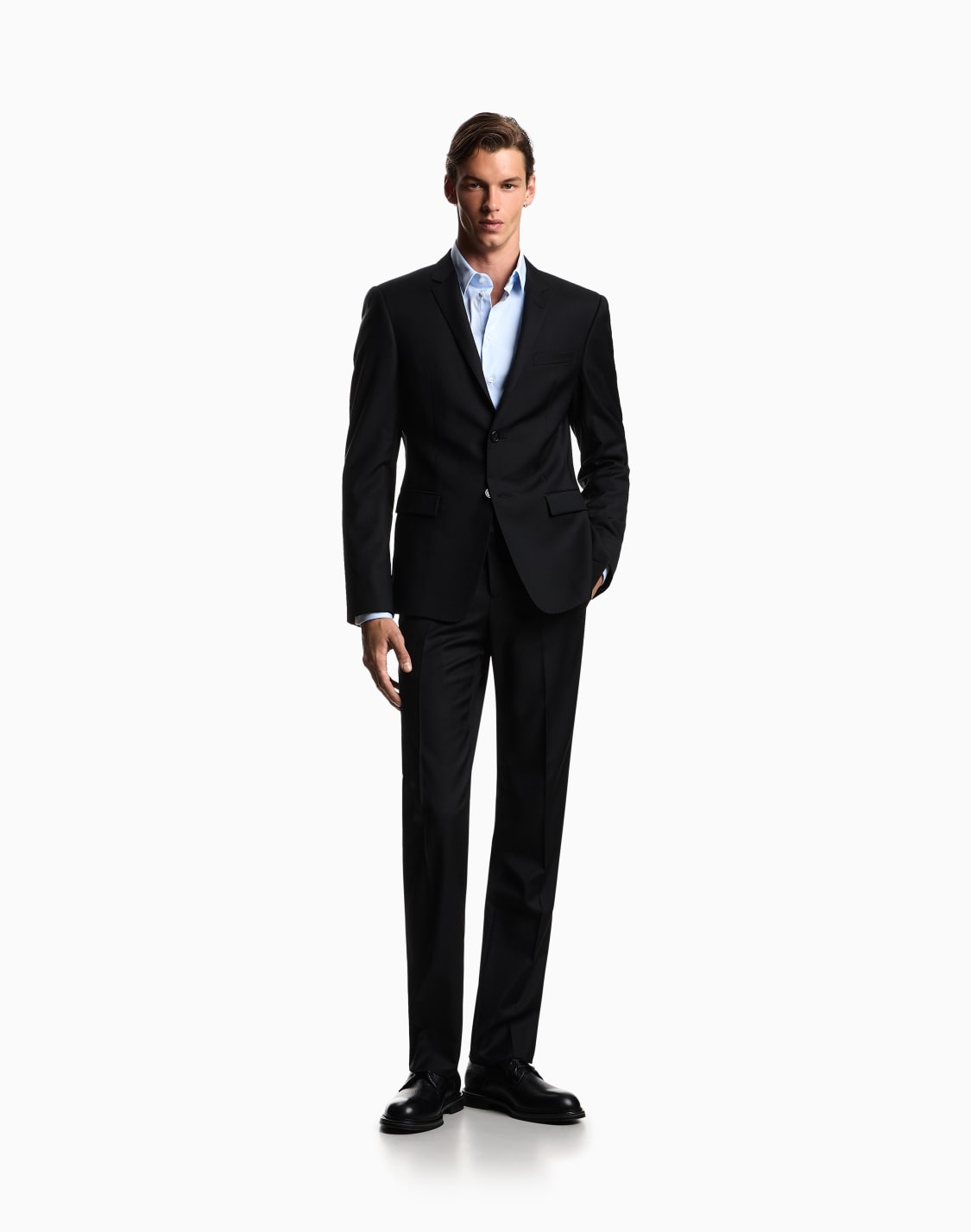 chaqueta-de-abotonadura-sencilla-de-lana-virgen-cepillada-negro--emporio-armani