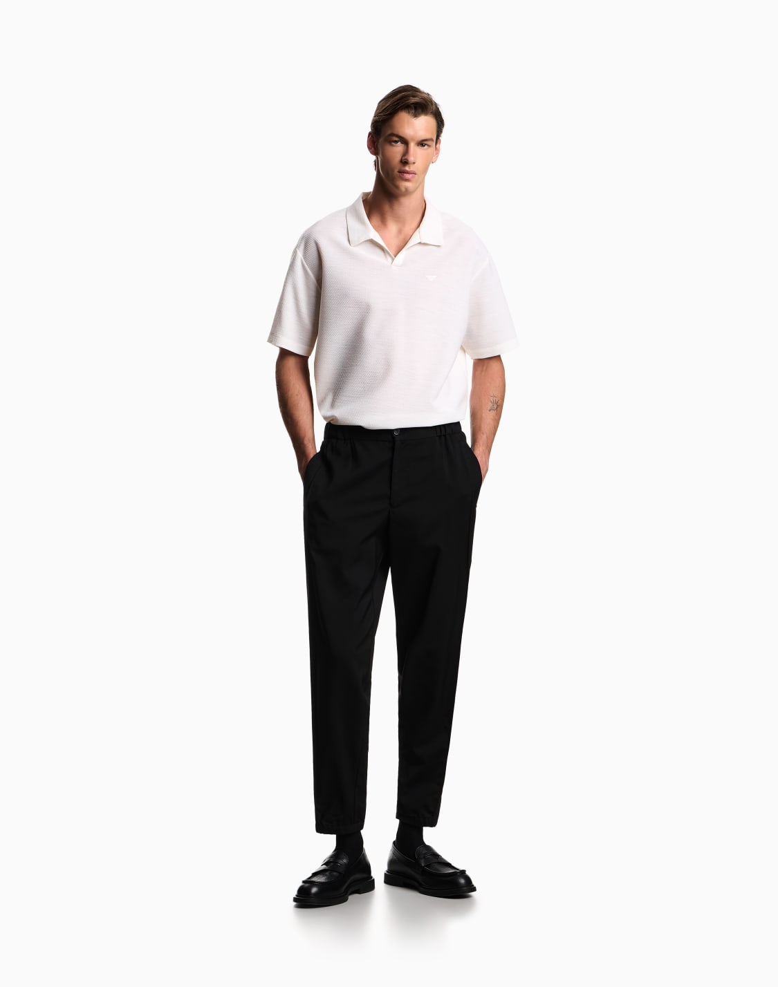 polo-en-tejido-jacquard-de-punto-teido-en-hilo-icon-blanco--emporio-armani