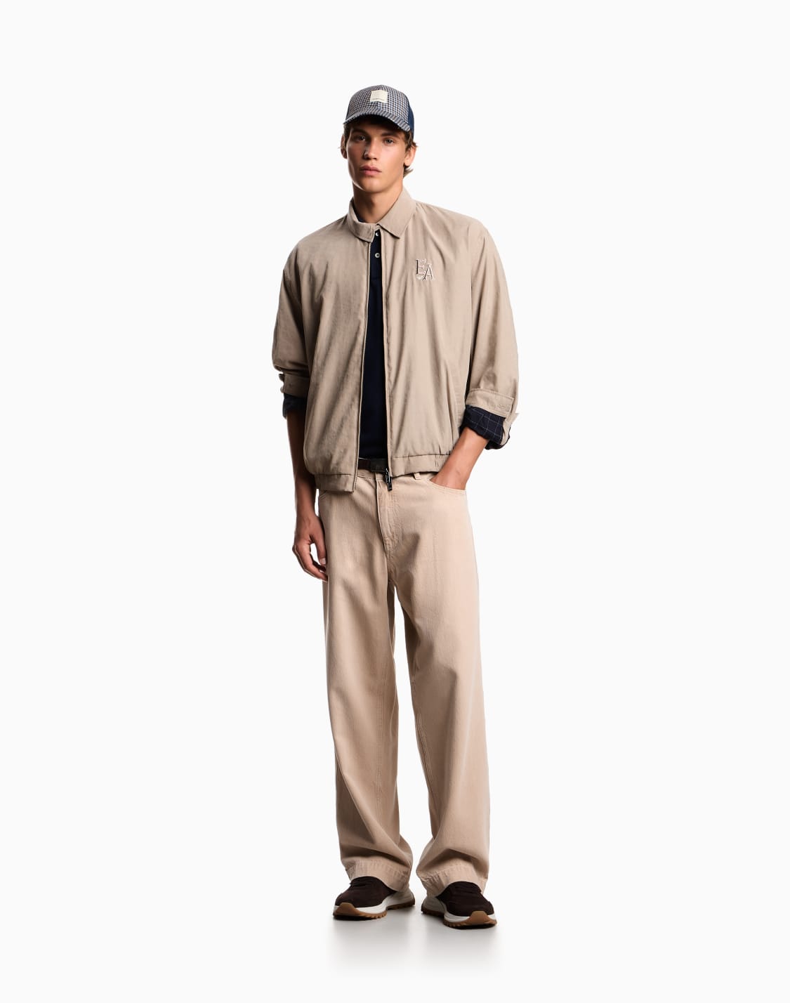 blouson-in-nylon-eagle-club-beige--emporio-armani