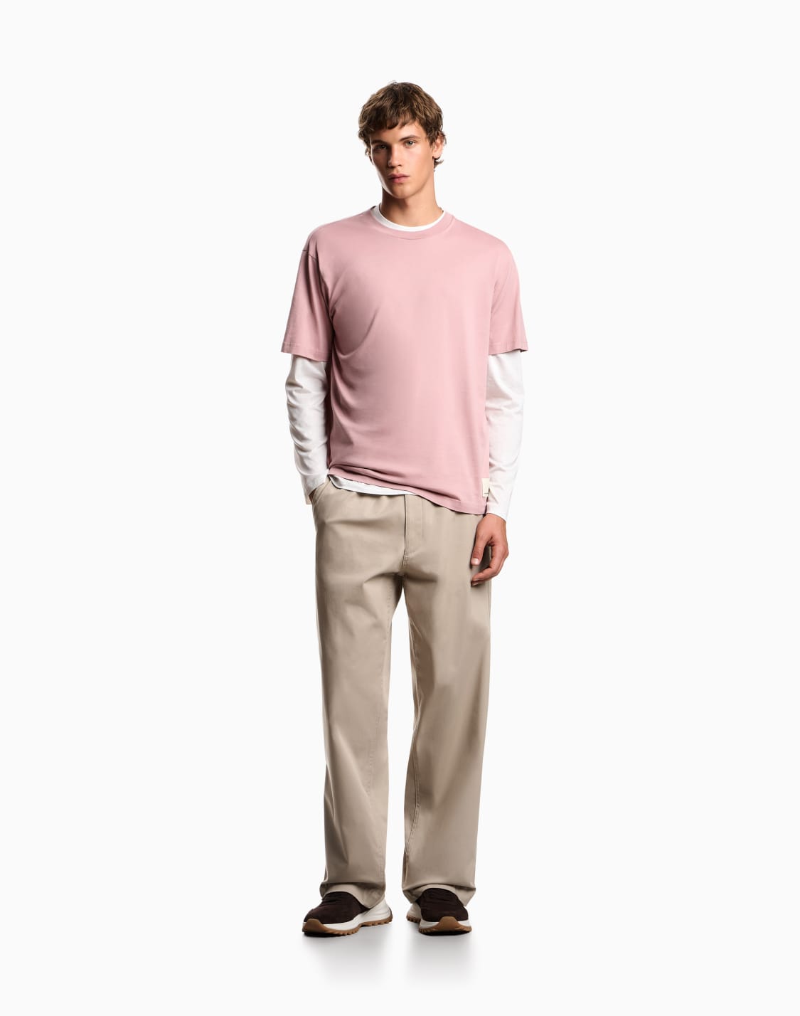 stretch-jersey-t-shirt-핑크--emporio-armani