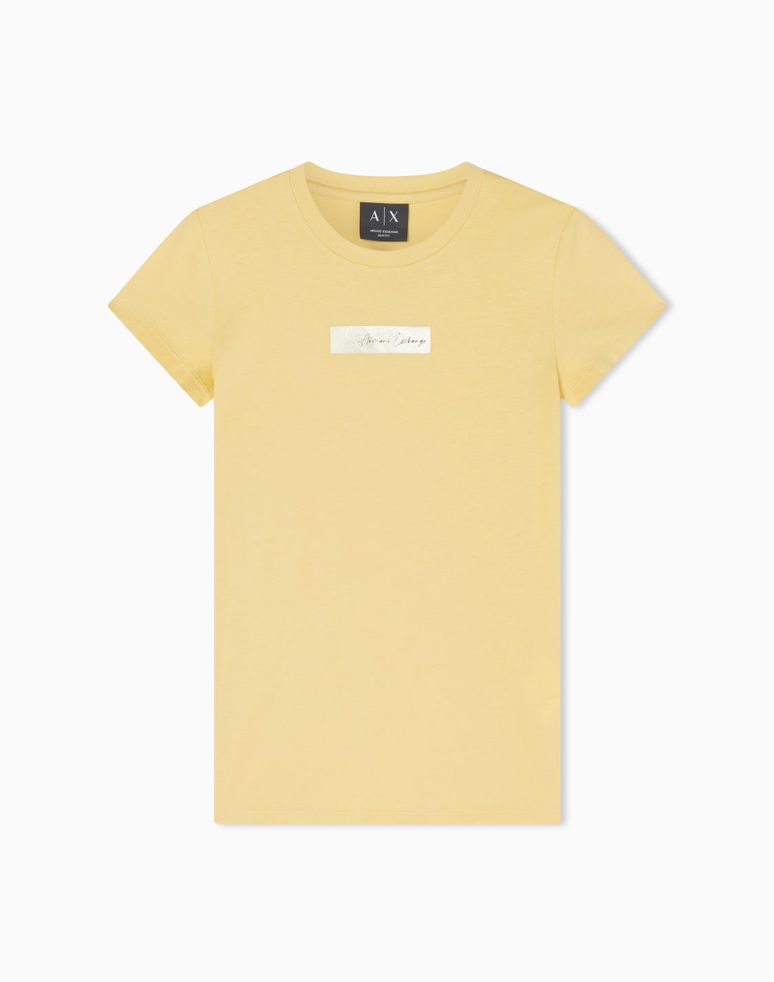 slim-fit-cotton-t-shirt-yellow--armani-exchange