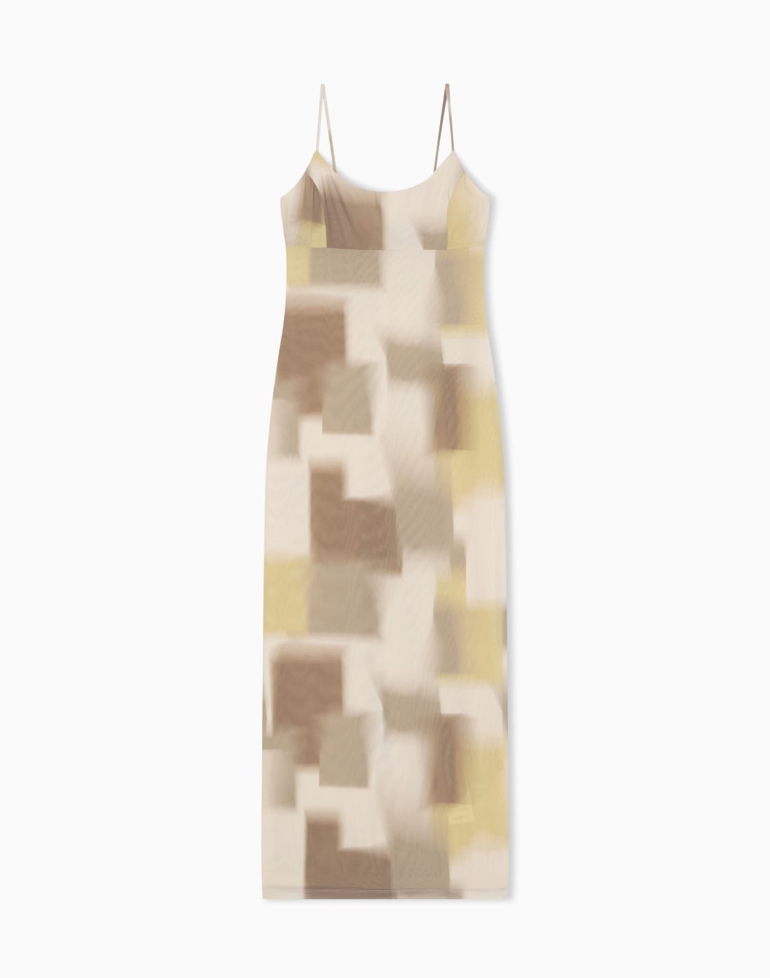 long-stretch-mesh-dress-beige--armani-exchange