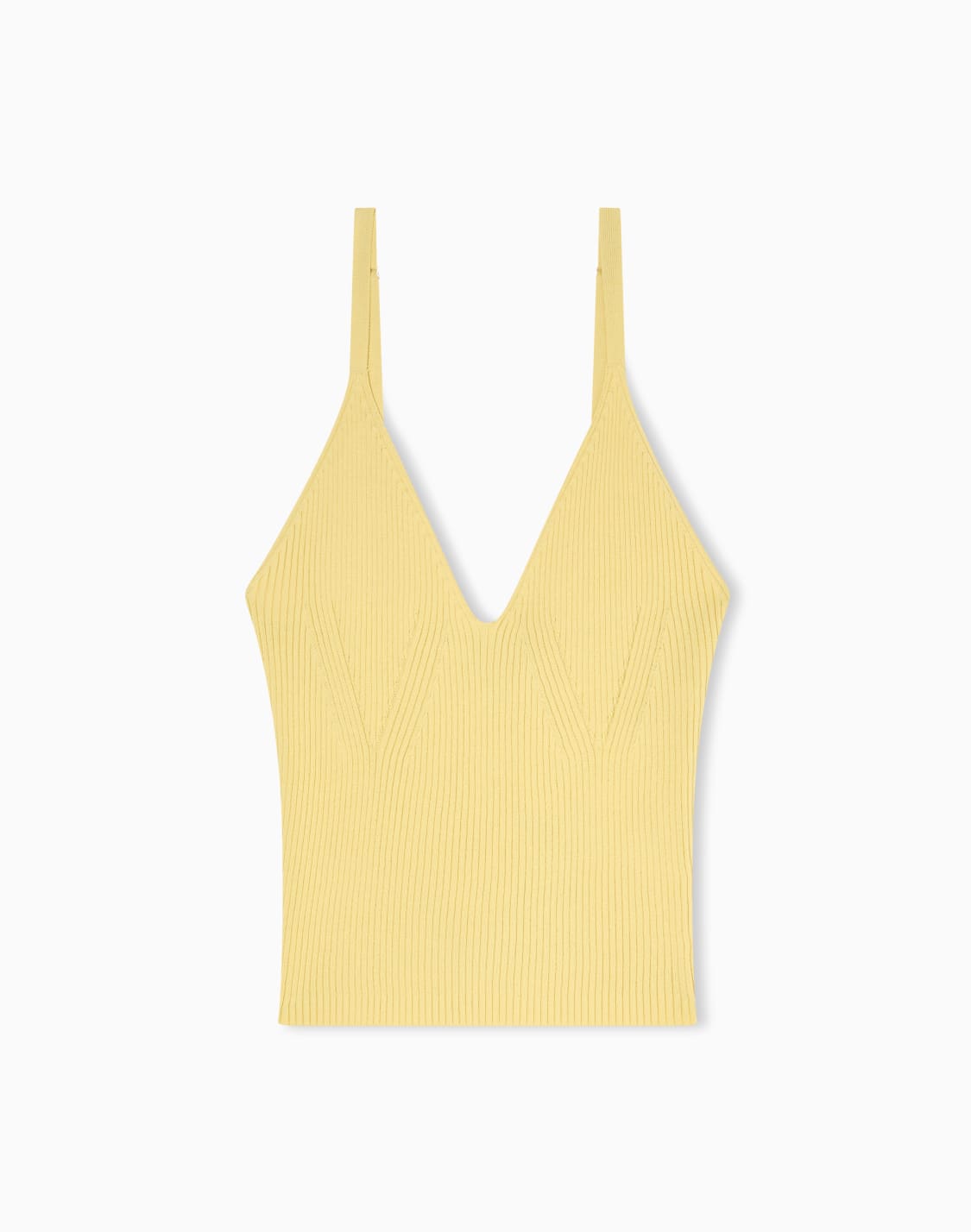 vネックニットキャミソルトップ-イエロ--armani-exchange