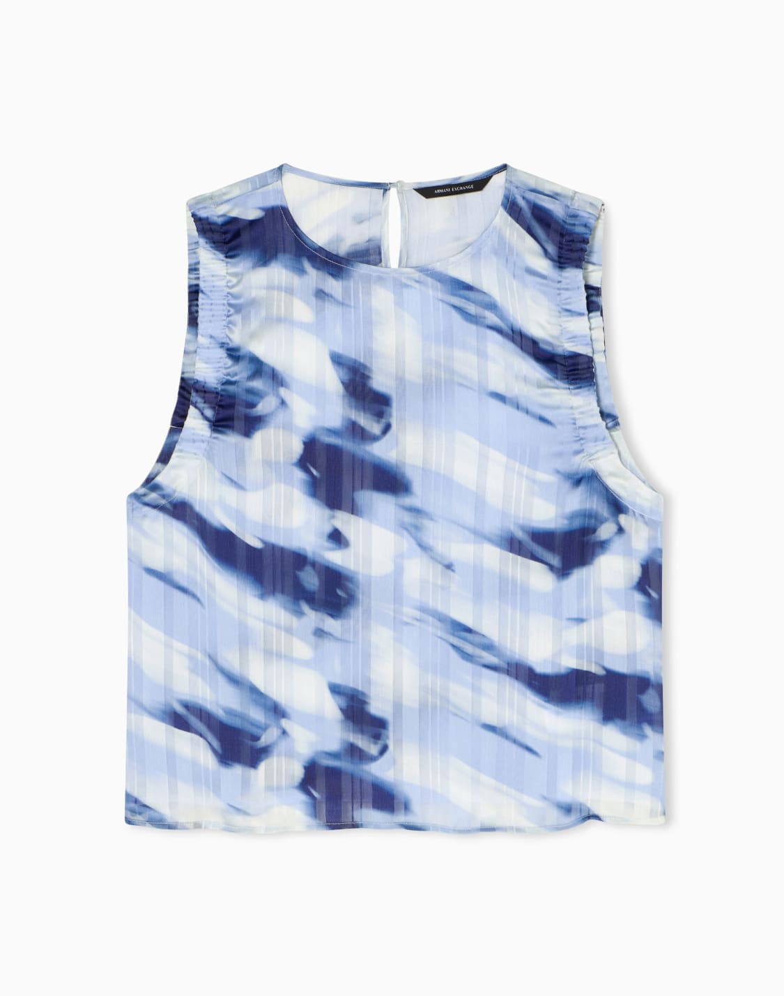 lightweight-georgette-top-with-printed-stripes-light_blue--armani-exchange