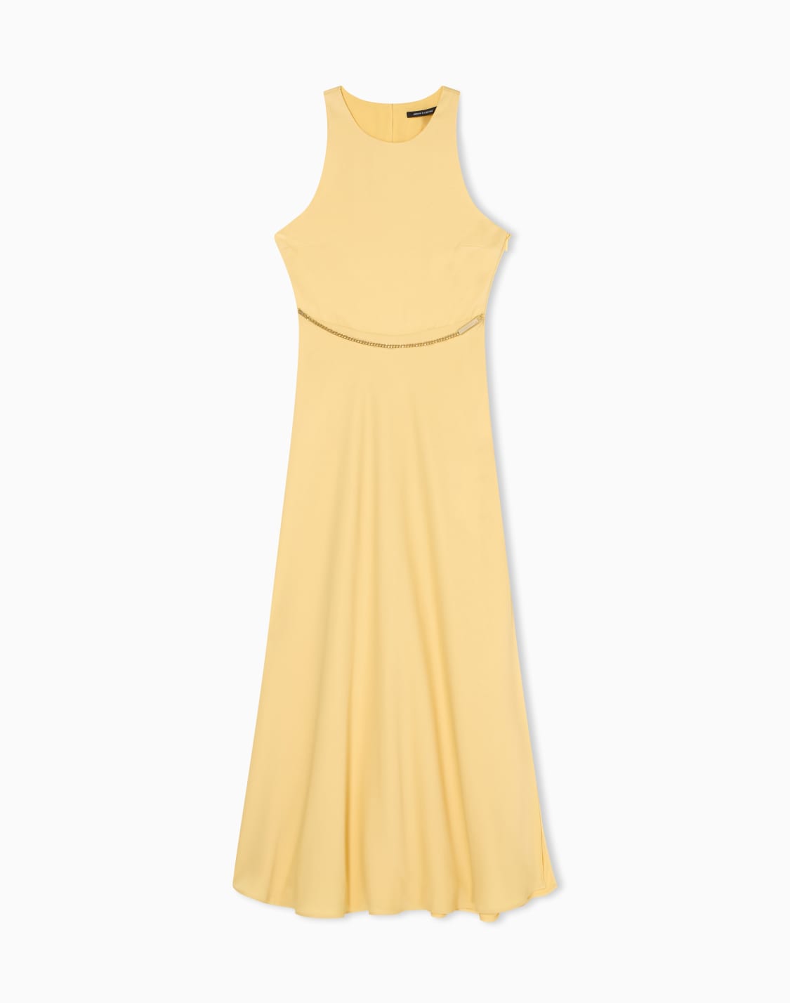 midi-dress-in-mixed-fabric-yellow--armani-exchange