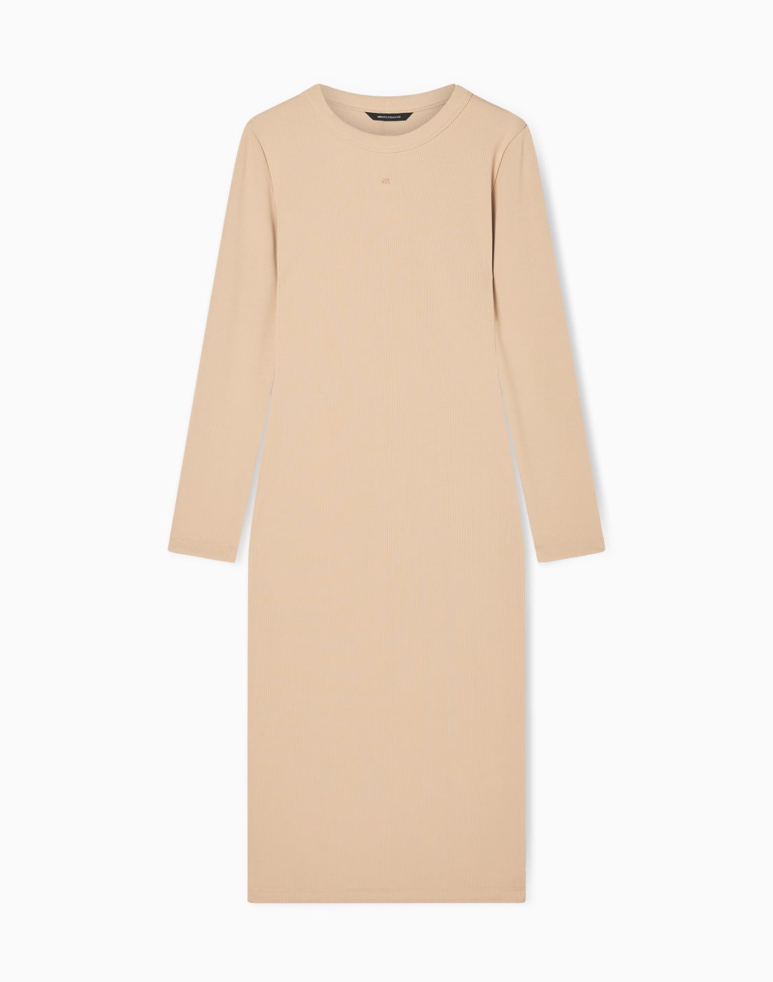 axメタリックロゴ-ヘビリブジャジドレス-ベジュ--armani-exchange