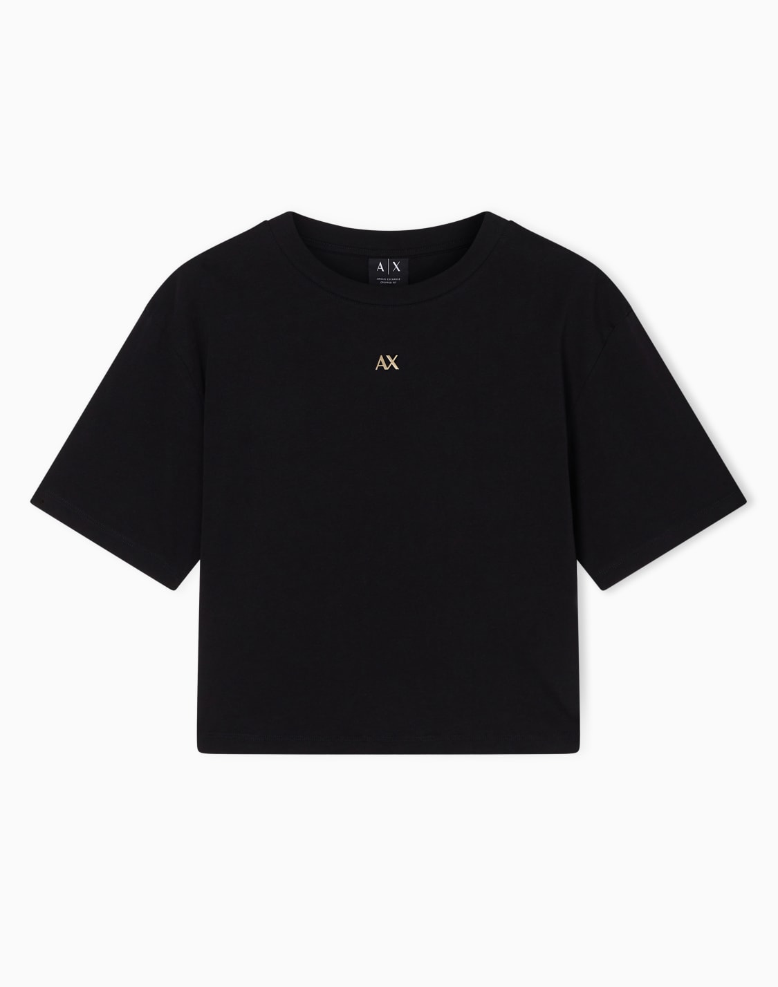 cropped-t-shirt-in-cotone-nero--armani-exchange