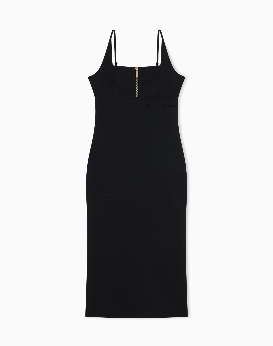 midi-dress-in-technical-fabric-black--armani-exchange
