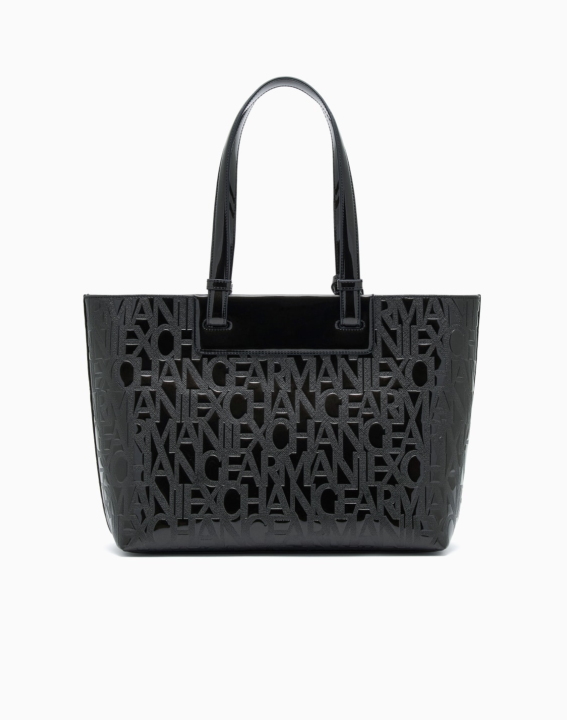 bolso-de-mano-en-material-brillante-negro--armani-exchange