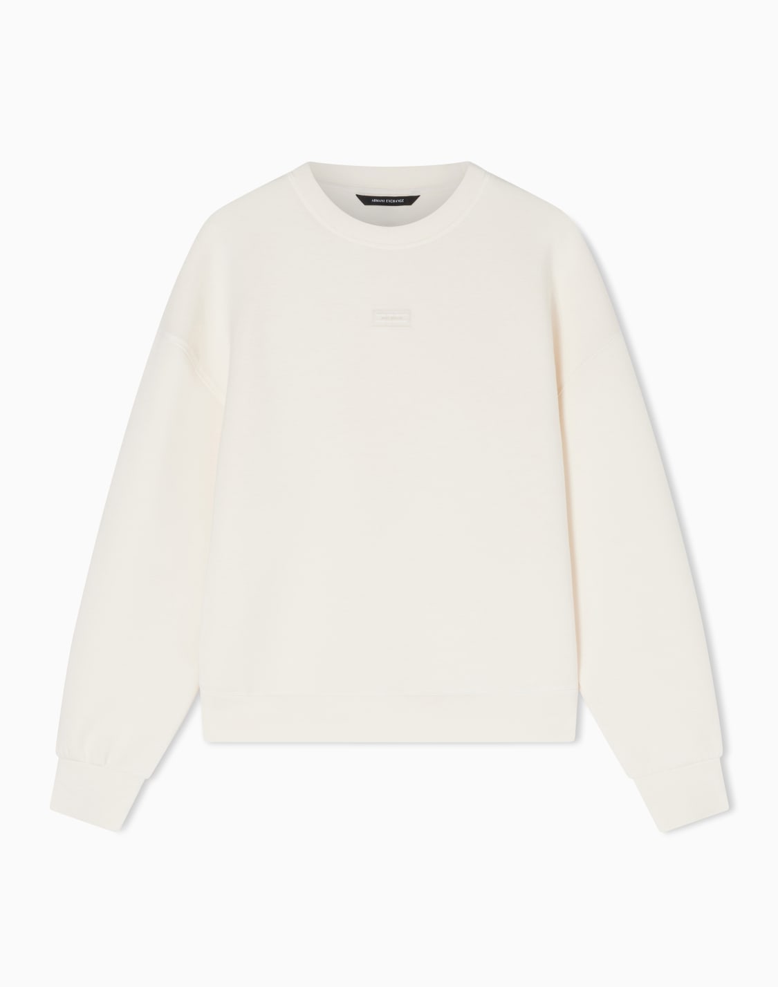 sweatshirt-in-technical-fabric-white--armani-exchange