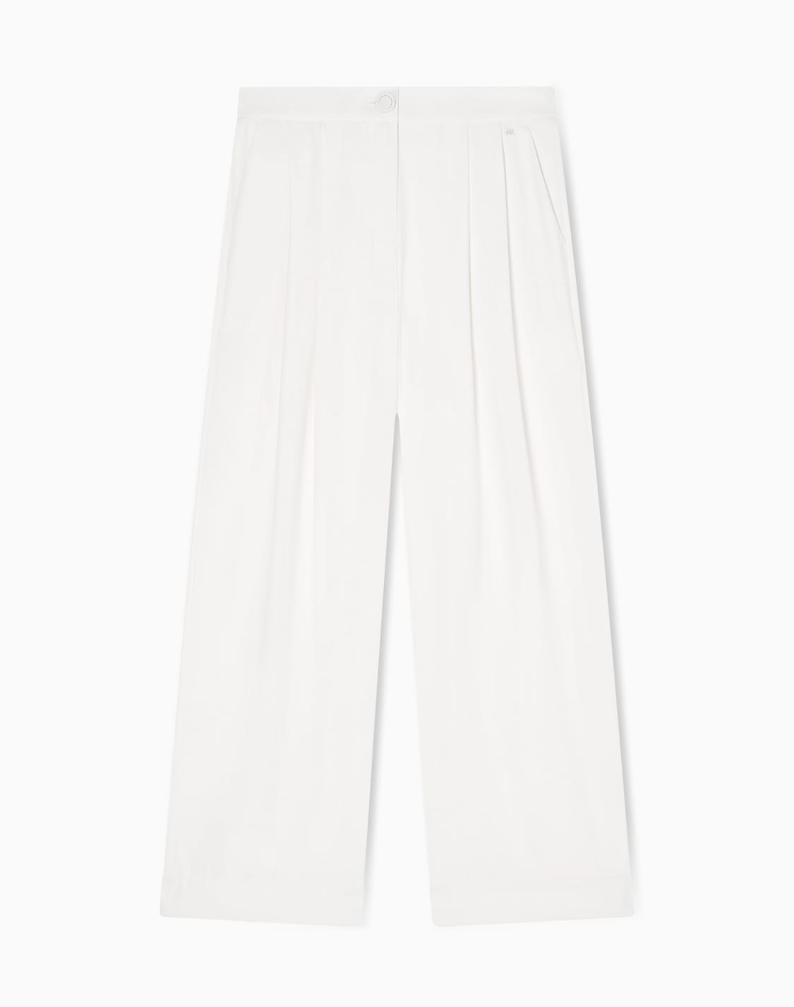 axメタリックロゴ-タックパンツ-ホワイト--armani-exchange