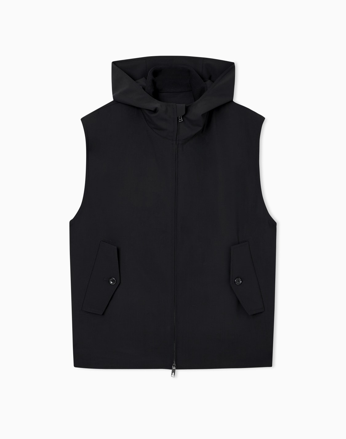 smanicato-con-cappuccio-in-tela-di-lana-stretch-compatta-nero--emporio-armani