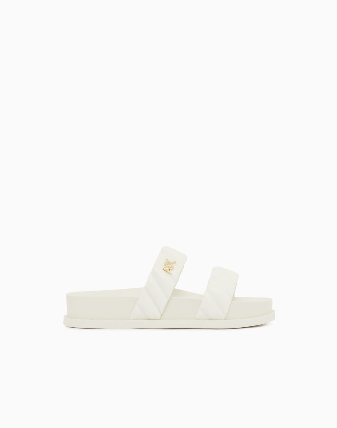 axロゴ-フラットサンダル-ホワイト--armani-exchange