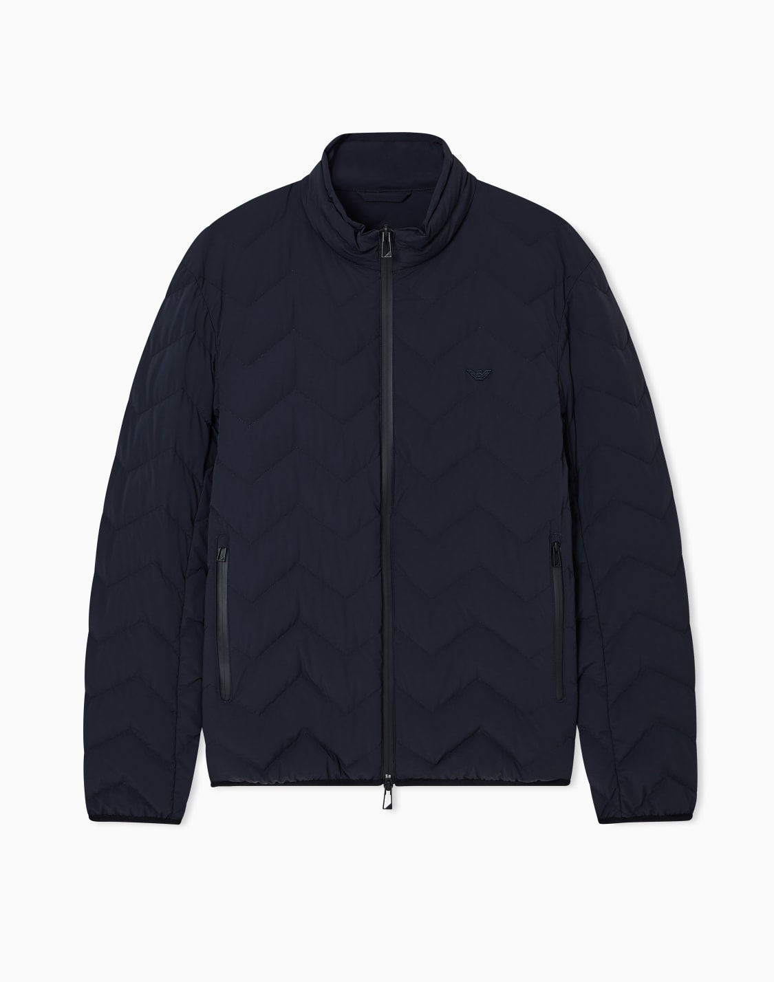 water-repellent-chevron-quilted-down-jacket-in-nylon-spandex-navy-blue--emporio-armani