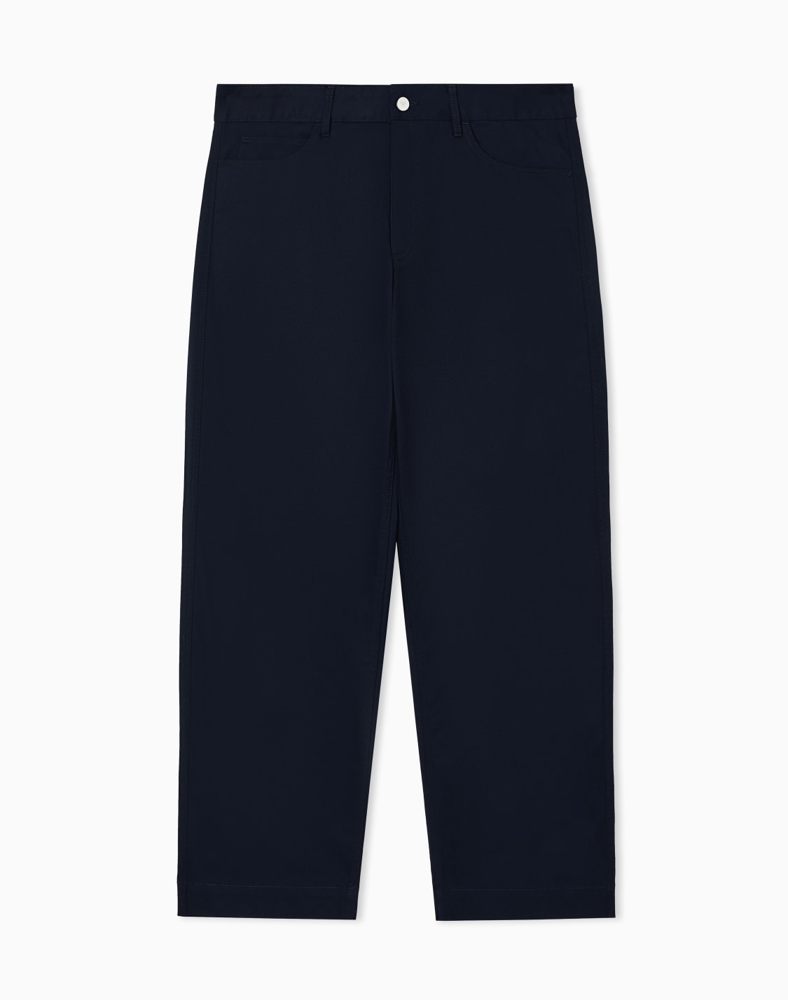 サステナブルコレクション-5ポケットパンツ-オガニックギャバジン製-ネイビブル--emporio-armani