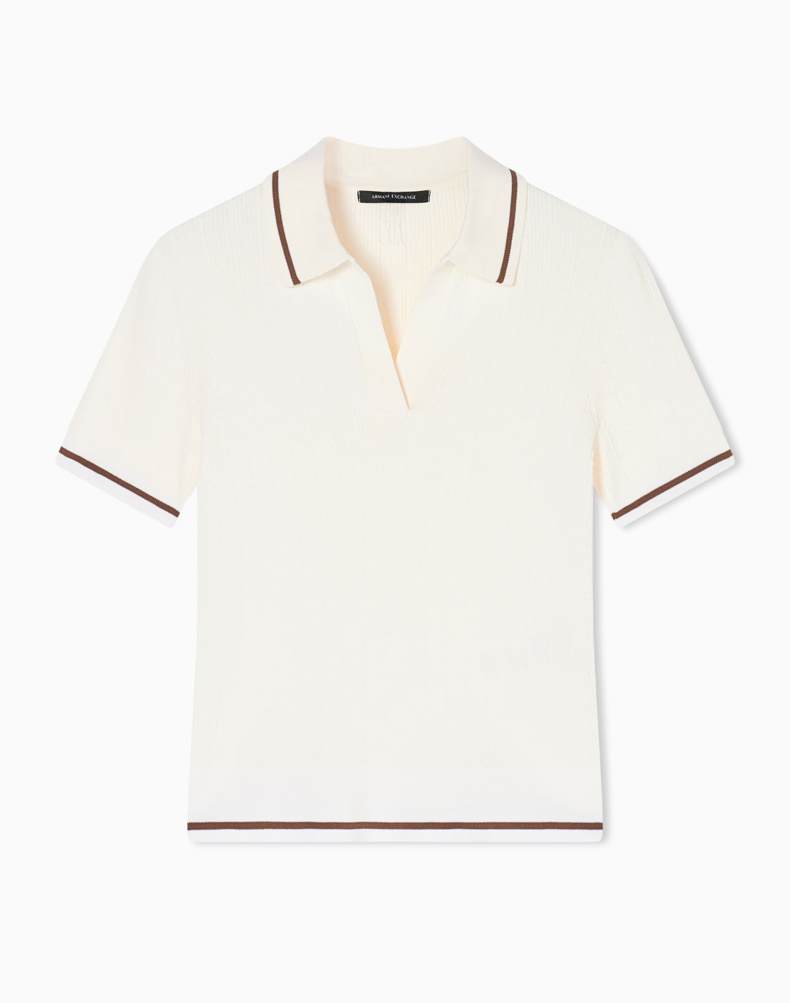 vネックニットポロシャツ-ホワイト--armani-exchange