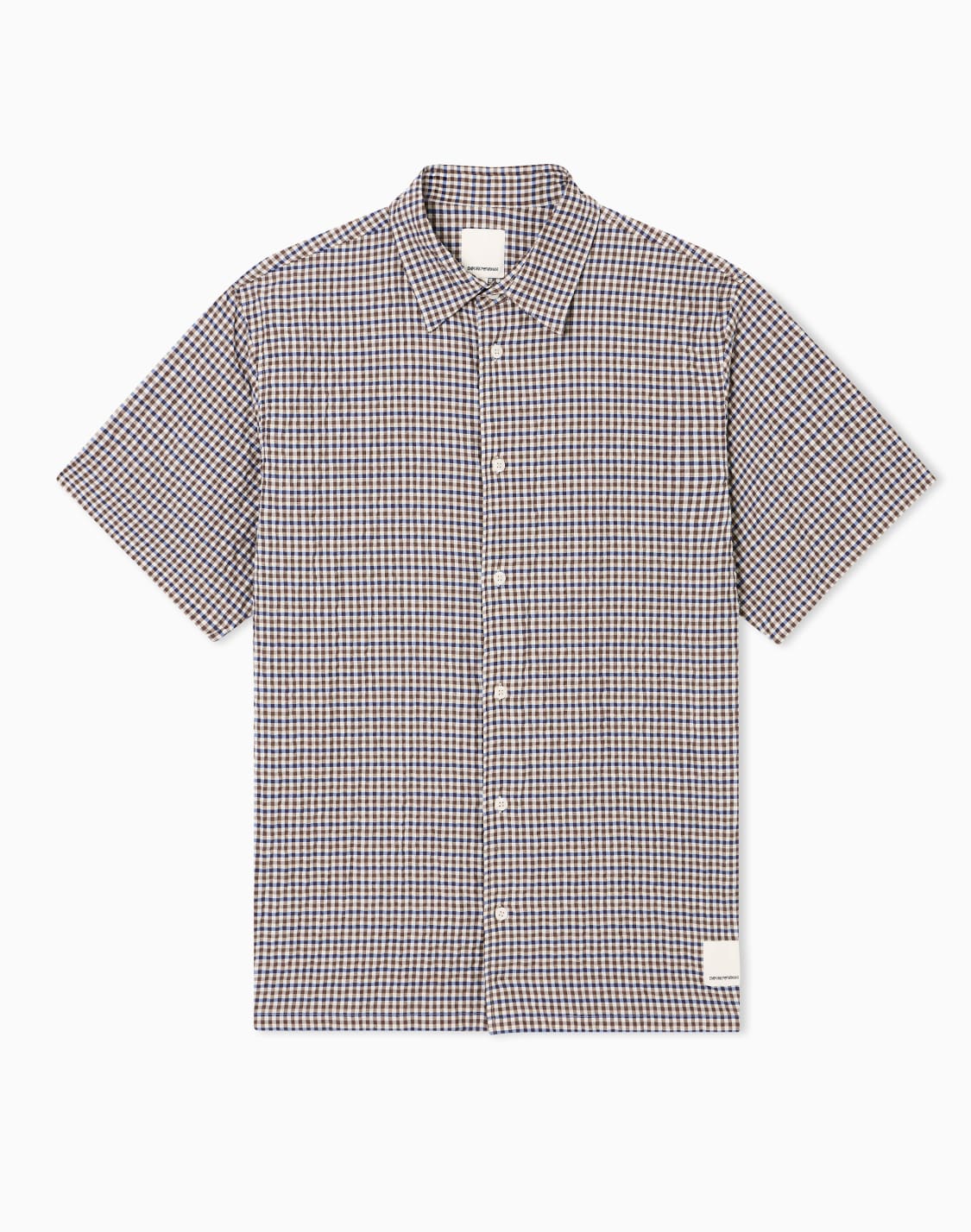 crinkle-cotton-check-shirt-brown--emporio-armani