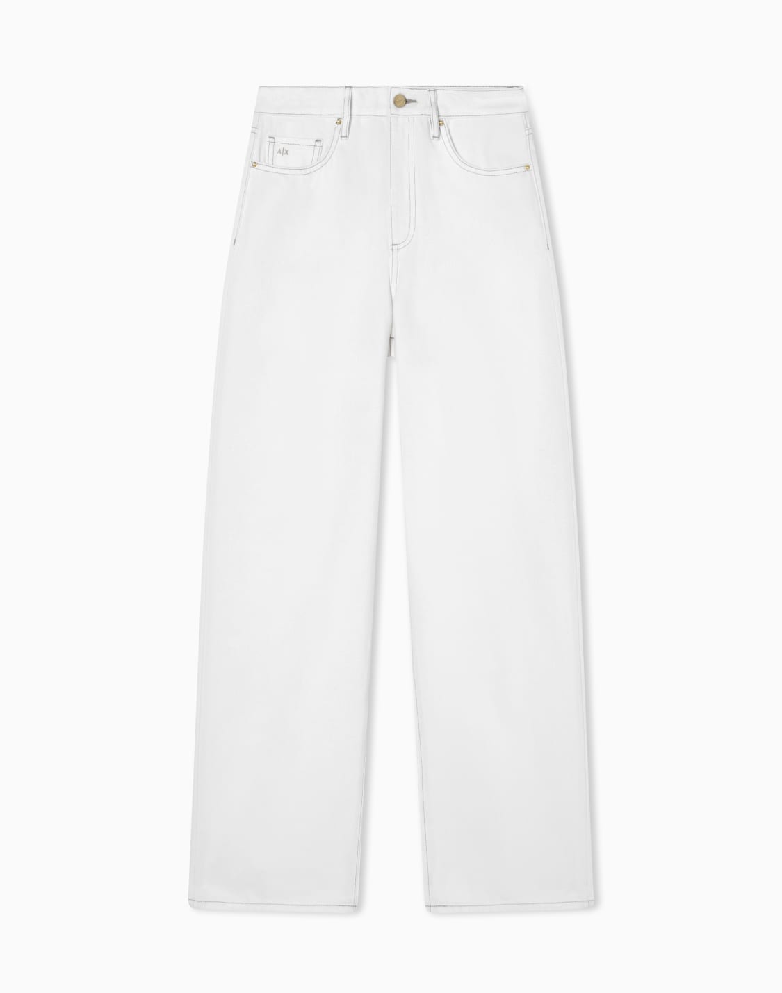 ホワイトデニムパンツ-ホワイト--armani-exchange