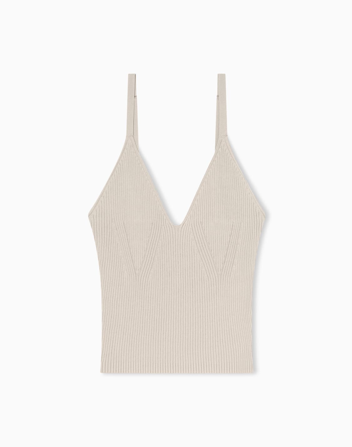 vネックニットキャミソルトップ-ベジュ--armani-exchange