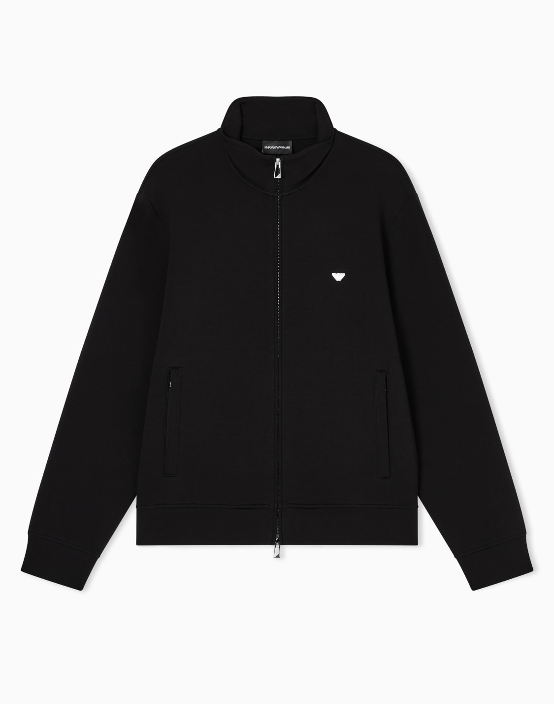 full-zip-sweatshirt-in-double-jersey-with-micro-eagle-embroidery-black--emporio-armani