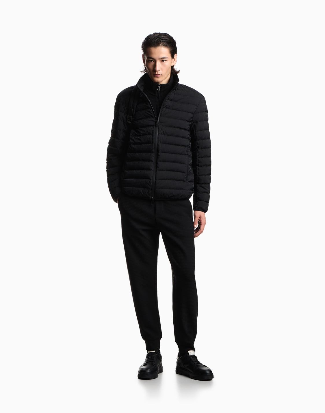 water-repellent-down-jacket-in-quilted-nylon-with-jacquard-lettering-logo-black--emporio-armani