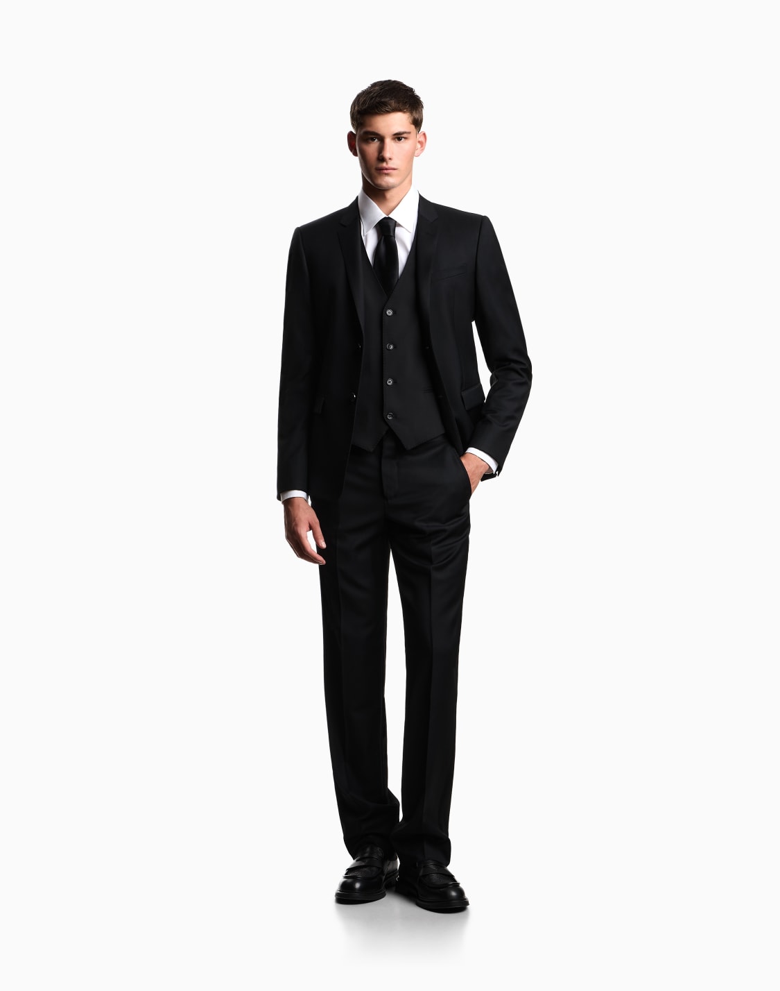 single-breasted-gilet-in-compact-two-way-stretch-canvas-negro--emporio-armani