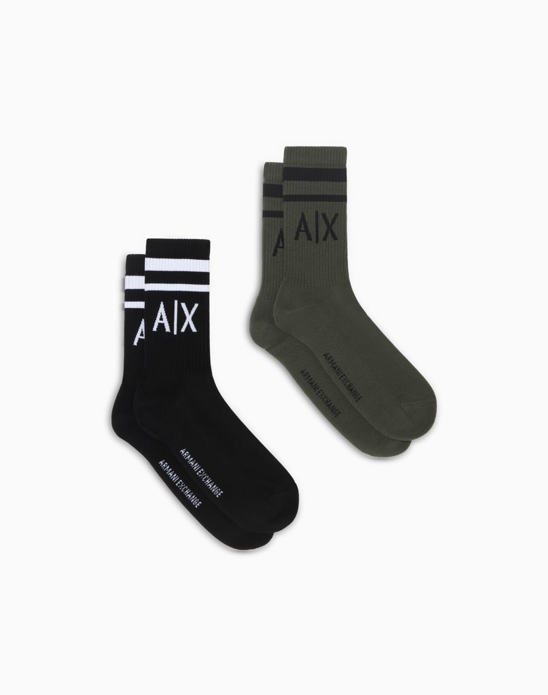 pack-de-2-pares-de-calcetines-con-logo-verde--armani-exchange